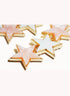 Marbelized Star Trio Clip - Colors: Pink Pearlescence & Mother of Pearl White